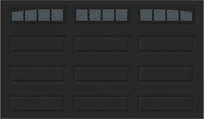 12x7 -  Arched Stockbridge Long - Tinted With glass Long - Black