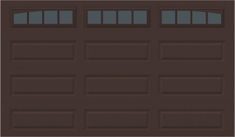 12x7 -  Arched Stockbridge Long - Tinted With glass Long - Brown