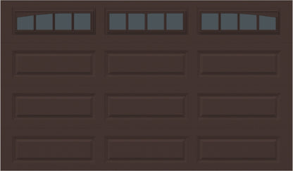 12x7 -  Arched Stockbridge Long - Tinted With glass Long - Brown