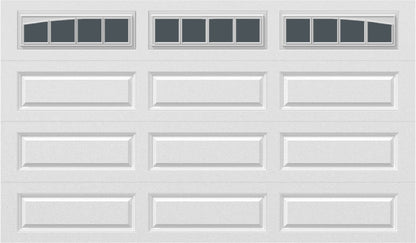 12x7 -  Arched Stockbridge Long - Tinted With glass Long - White