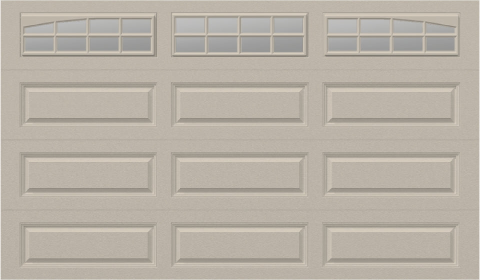 12x7 - Arched Stockton Long - Clear  With glass Long - Almond