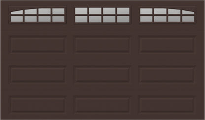 12x7 -  Arched Stockton Long - Clear  With glass Long - Brown