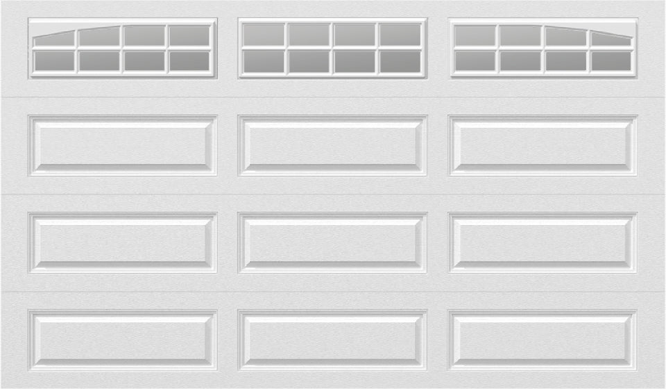 12x7 -  Arched Stockton Long - Clear  With glass Long - White