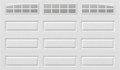 12x7 -  Arched Stockton Long - Clear  With glass Long - White