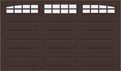 12x7 -  Arched Stockton Long - Frosted With glass Long - Brown