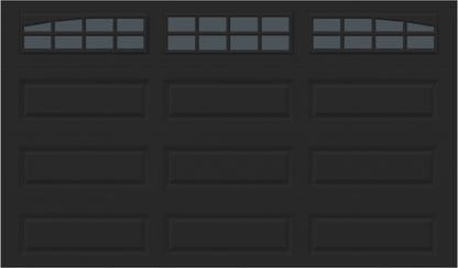 12x7 -  Arched Stockton Long - Tinted With glass Long - Black