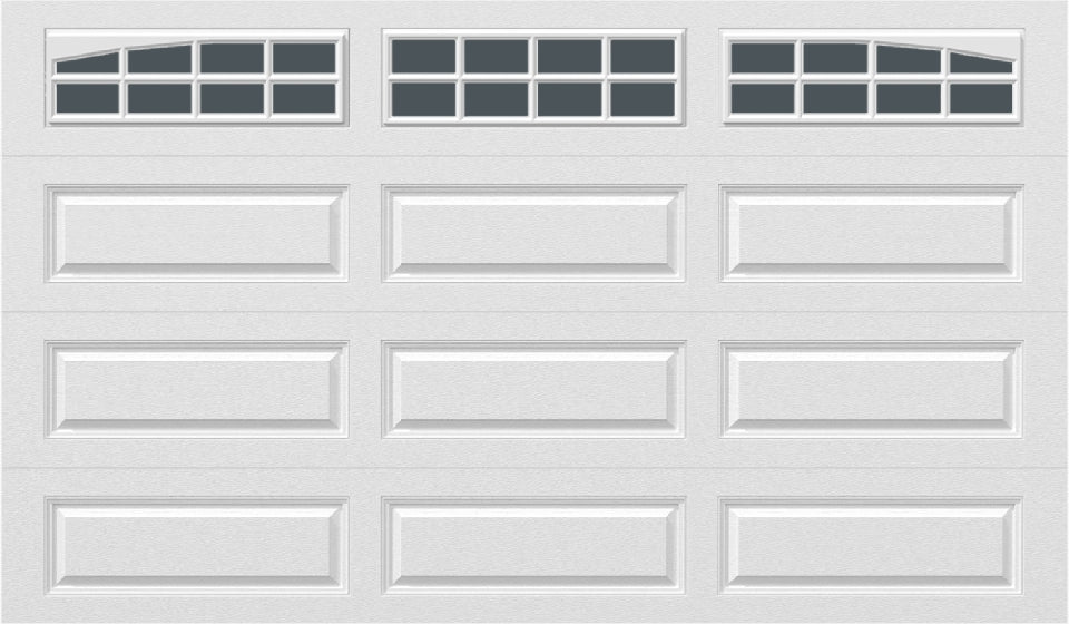 12x7 -  Arched Stockton Long - Tinted With glass Long - White