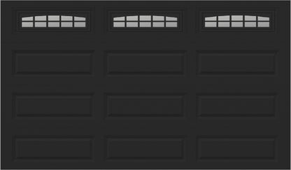 12x7 -  Cascade - Clear  With glass Long - Black