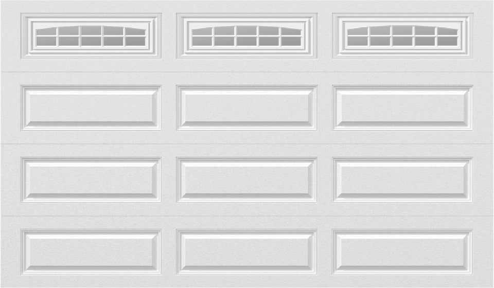 12x7 -  Cascade - Clear  With glass Long - White