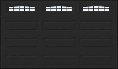 12x7 -  Cascade - Frosted  With glass Long - Black