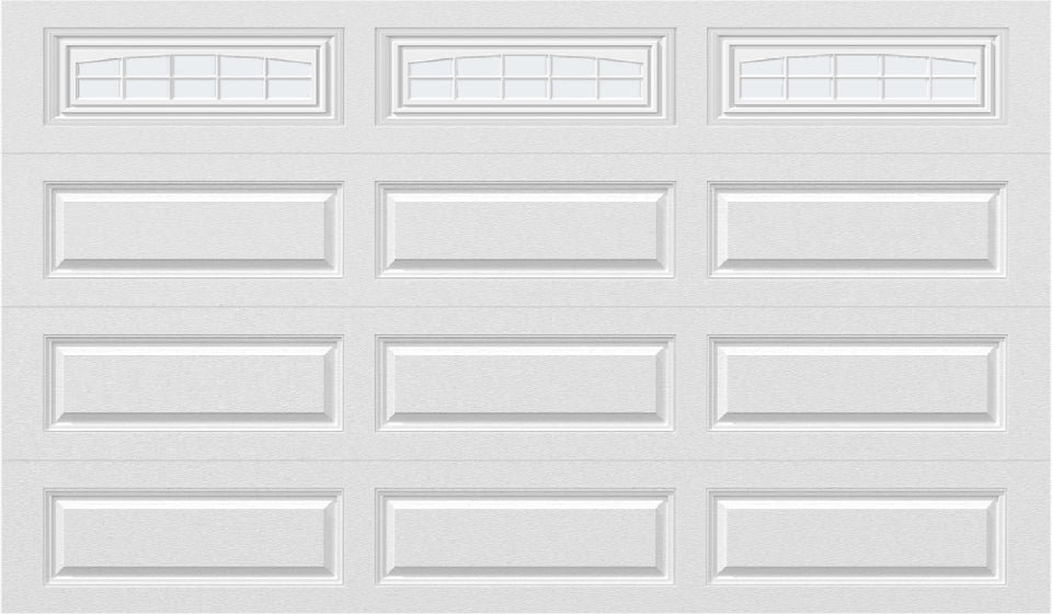 12x7 -  Cascade - Frosted  With glass Long - White