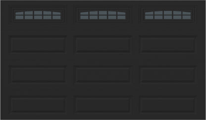 12x7 -  Cascade - Tinted  With glass Long - Black.