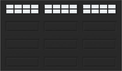 12x7 - Frosted -  Long - Stockton With glass Long - Black