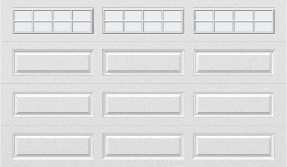 12x7 - Frosted -  Long -Stockton With glass Long - White