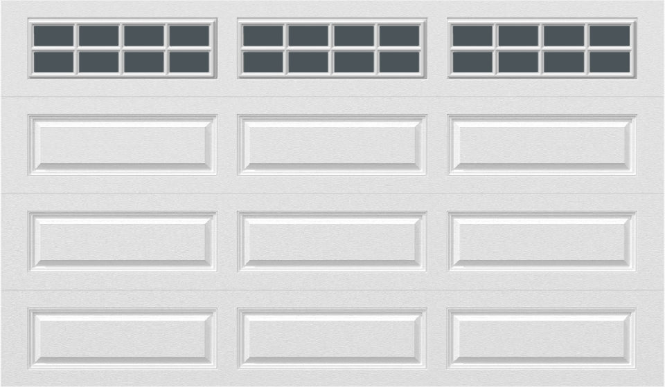 12x7 -  Tinted- Long Stockton With glass - White