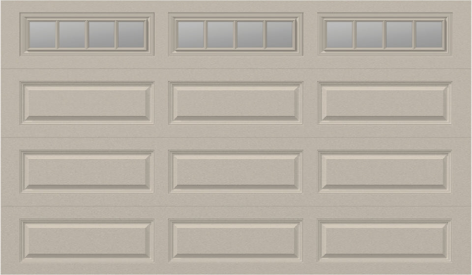 12x7 - Straight Stockbridge Long - Clear  With glass Long - Almond