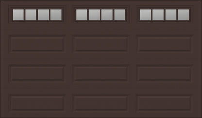 12x7 -  Straight Stockbridge Long - Clear  With glass Long - Brown