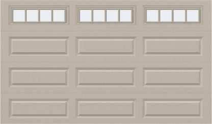 12x7 - Straight Stockbridge Long - Frosted With glass Long - Almond