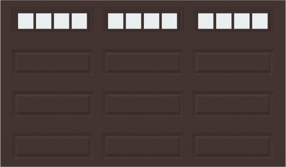 12x7 -  Straight Stockbridge Long - Frosted With glass Long - Brown