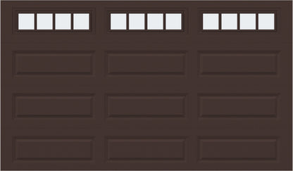 12x7 -  Straight Stockbridge Long - Frosted With glass Long - Brown