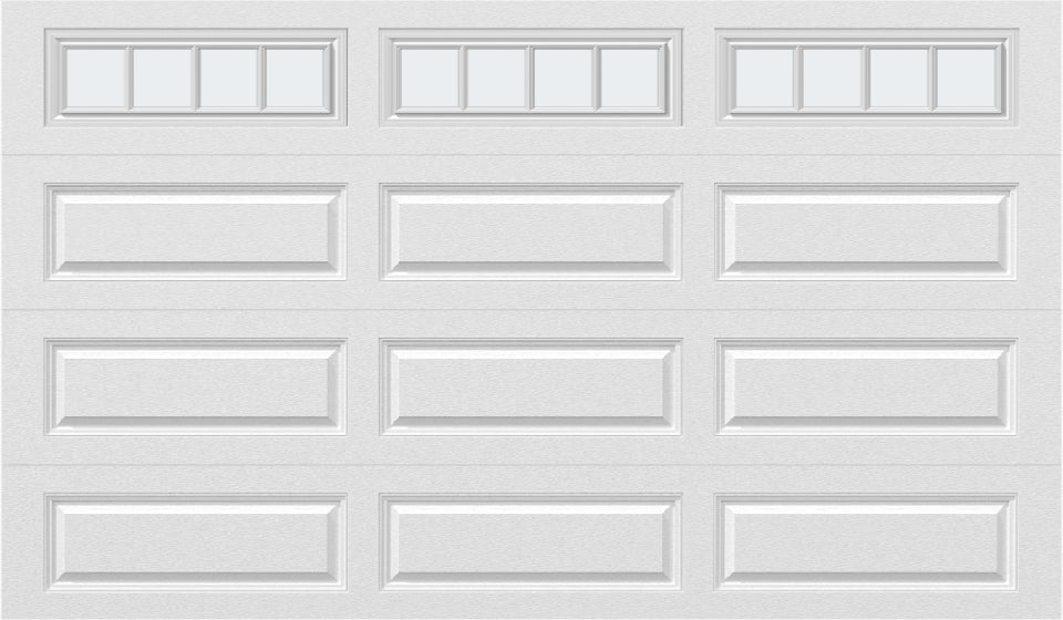 12x7 - Straight Stockbridge Long - Frosted With glass Long - White