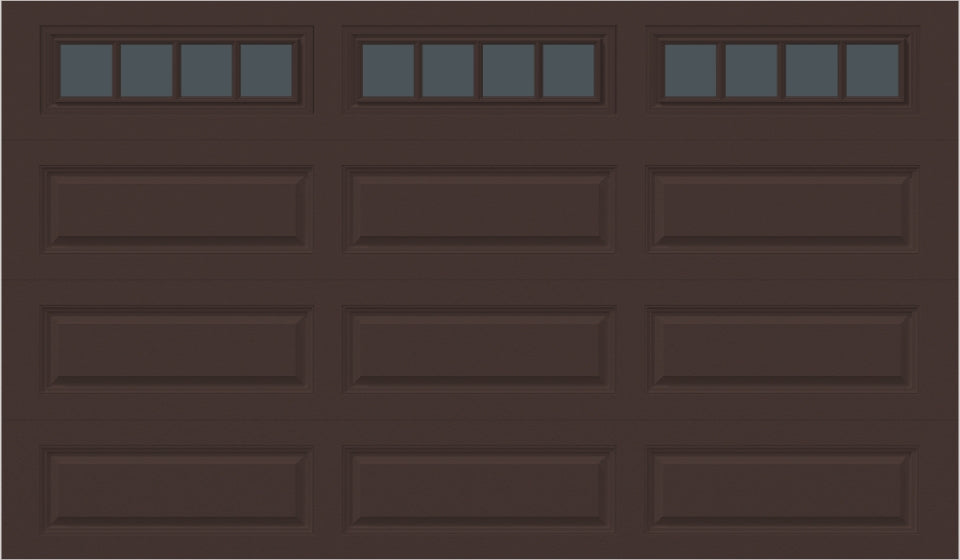 12x7 -  Straight Stockbridge Long - Tinted   With glass Long - Brown