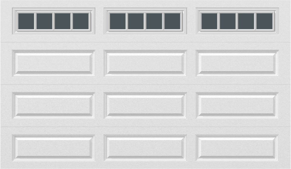 12x7 -  Straight Stockbridge Long - Tinted   With glass Long - White