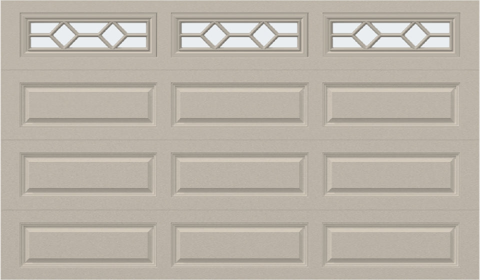 12x7 - Waterton Long 1 - Frosted -  With glass Long - Almond