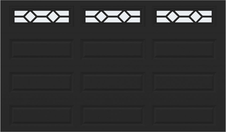 12x7 -  Waterton Long 1 - Frosted -   With glass Long - Black