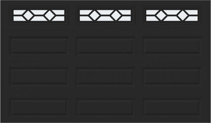 12x7 -  Waterton Long 1 - Frosted -   With glass Long - Black