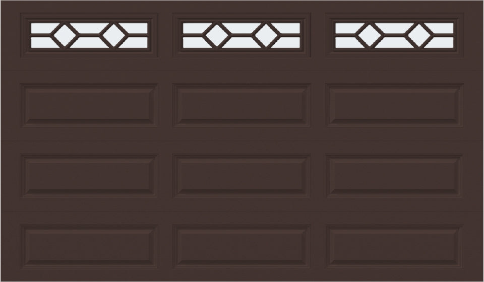 12x7 -  Waterton Long 1 - Frosted -  With glass Long - Brown