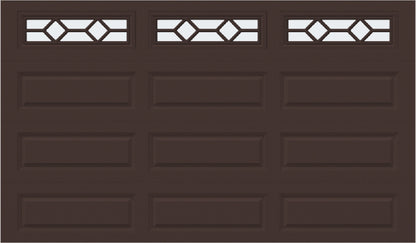 12x7 -  Waterton Long 1 - Frosted -  With glass Long - Brown