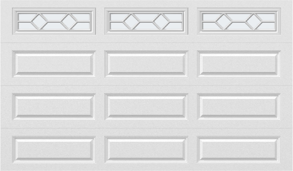 12x7 -  Waterton Long 1 - Frosted - With glass Long - White