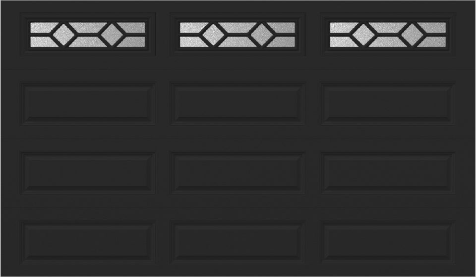 12x7 -  Waterton 1  - Obscure-   With glass Long - Black