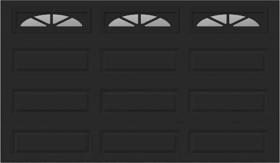 12x7 -  Waterton Long 2  - Clear -   With glass Long - Black