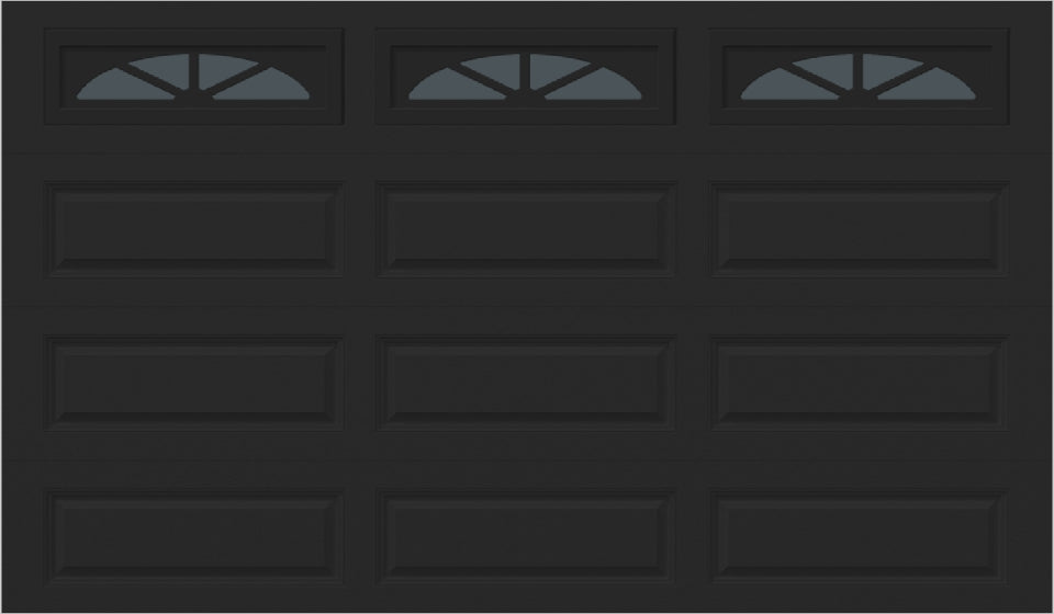 12x7 -  Waterton Long 2 - Tinted -   With glass Long - Black