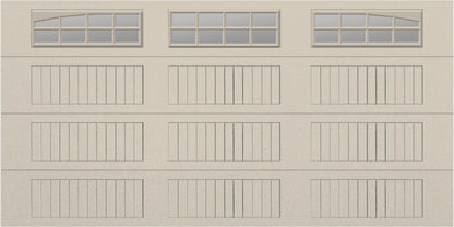 14x7 - Arched Stockton Long - Clear  With glass Long - Almond