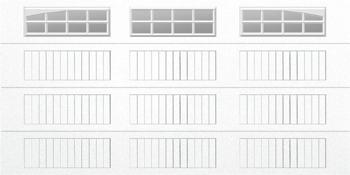 14x7 -  Arched Stockton Long - Clear  With glass Long - White