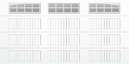 14x7 -  Arched Stockton Long - Clear  With glass Long - White