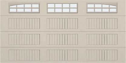 14x7 - Arched Stockton Long - Frosted With glass Long - Almond