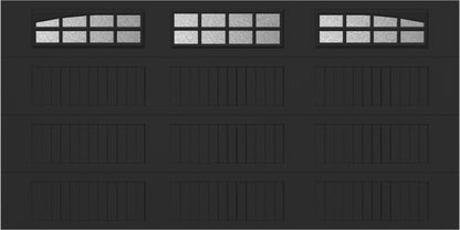 14x7 -  Arched Stockton Long - ObscureWith glass Long - Black