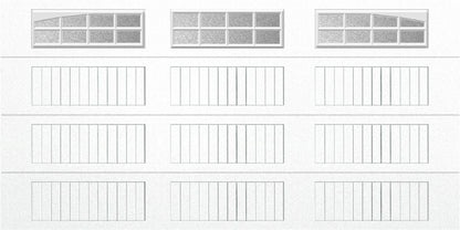 14x7 -  Arched Stockton Long - Obscure With glass Long - White