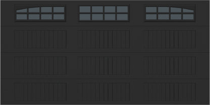 14x7 - Arched Stockton Long - Tinted With glass Long - Black