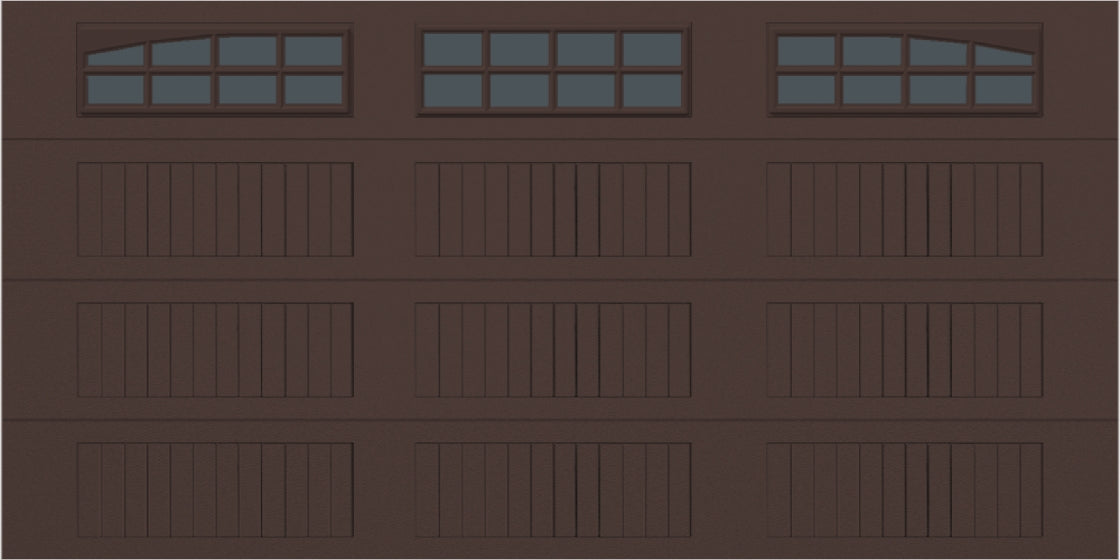 14x7 - Arched Stockton Long - Tinted With glass Long - Brown