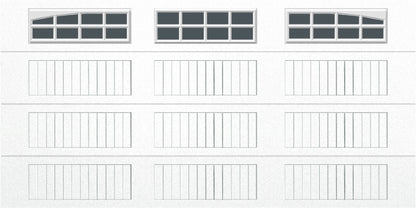 14x7 -  Arched Stockton Long - Obscure With glass Long - White