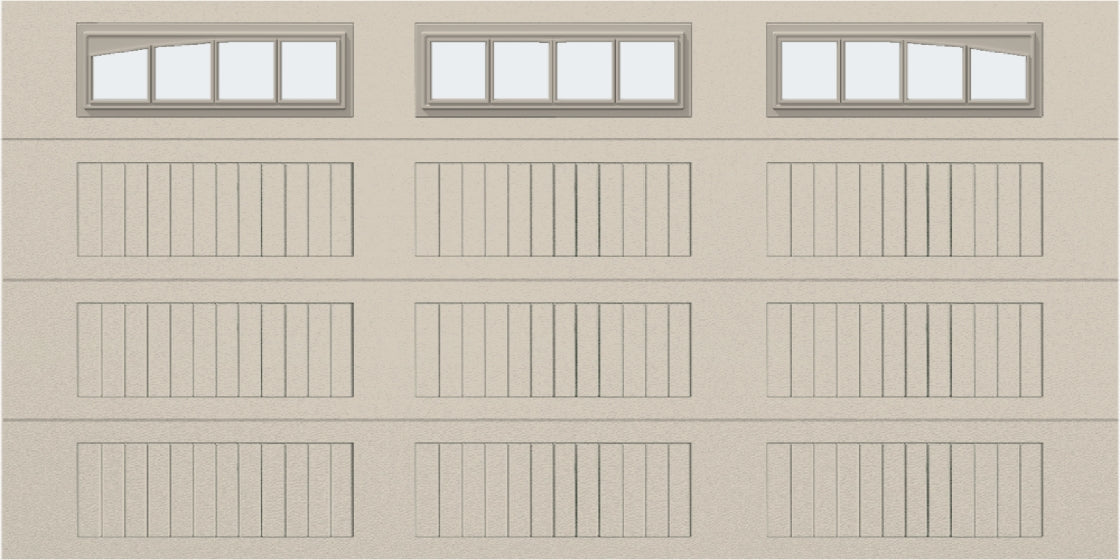 14x7 - Arched Stockbridge Long - Frosted With glass Long - Almond