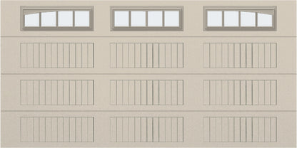 14x7 - Arched Stockbridge Long - Frosted With glass Long - Almond