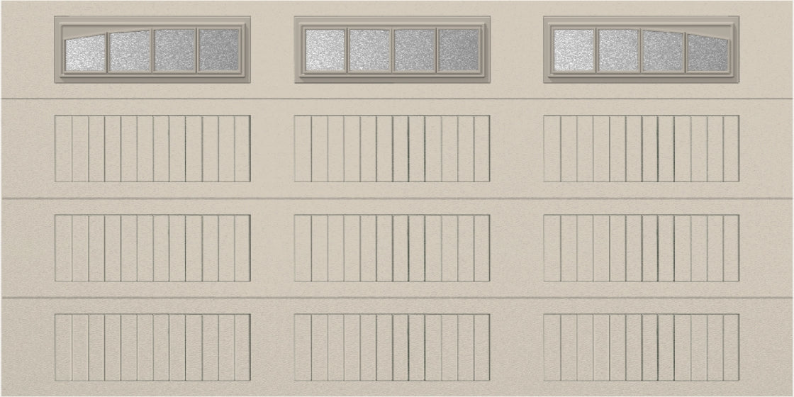 14x7 - Arched Stockbridge Long - Obscure With glass Long - Almond