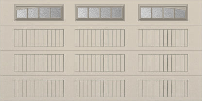 14x7 - Arched Stockbridge Long - Obscure With glass Long - Almond