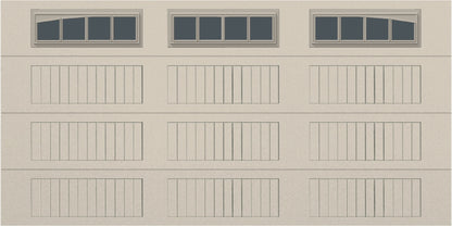 14x7 - Arched Stockbridge Long - Tinted With glass Long - Almond